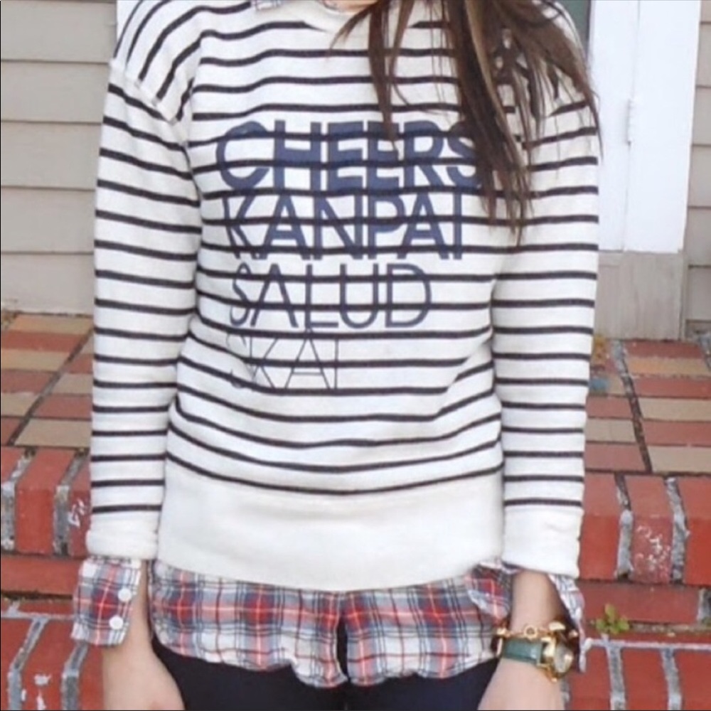 J Crew “Cheers” Sweatshirt